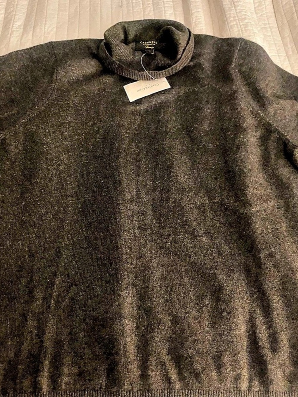 Charter Club Cashmere Turtleneck Sweater Gray XL
